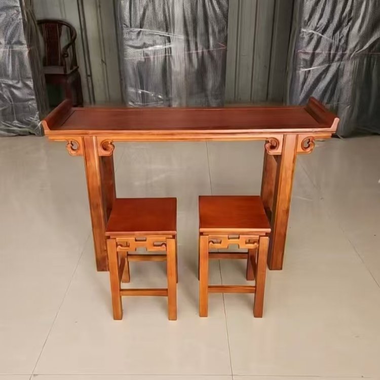 国学桌翘头回纹款